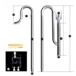 IN OUT INOX MUFAN FI12/16 VÀ FI16/22 ( CÓ KÈM LỌC VÁNG VÀ 1 CẶP KẸP MICA CỐ ĐỊNH ỐNG IN OUT )